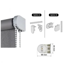 Best Storesdeco Store Enrouleur Occultant Gris escuro 100 x 250 cm