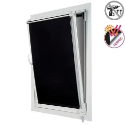 Clearance Storesdeco Store Enrouleur Occultant sans perçage EasyFix Noir 90 x 180 cm