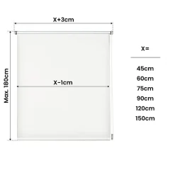 Clearance Storesdeco Store Enrouleur Occultant, Installation Facile, Stores sans Perçage Blanc 90x180 cm