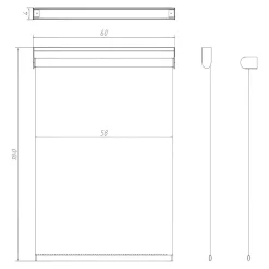 Best GoodHome Store enrouleur occultant sans perçage Novan noir l.60 x H.180cm