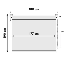 Viewtex Store Enrouleur Occultant Ivoire 180 X 190cm ,