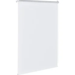 Discount Helloshop26 Store enrouleur sans perçage reglage en tissu blanc