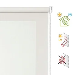 Clearance Storesdeco Store Enrouleur Screen Tamisant et Isolant Thermique Blanc 180 x 250 cm