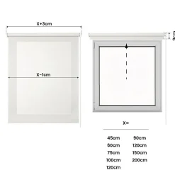 Clearance Storesdeco Store Enrouleur Screen Tamisant et Isolant Thermique Blanc 180 x 250 cm