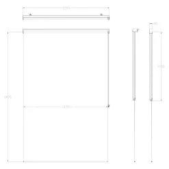 Best GoodHome Store enrouleur tamisant sans perçage Halo 2 blanc cassé l.120 x H.180cm