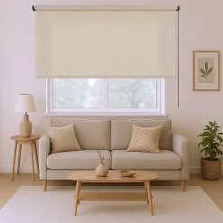 Best Storesdeco Store Enrouleur Tamisant Lisse pour Fenêtres et Portes Beige 60x180 cm