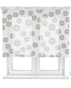 Viewtex Store Enrouleur Tamisant Pasodoble Blanc et Marron 180 X 250cm ,* Store Enrouleur Tamisant