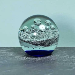 Chehoma Sulfure Quasar verre bleu 10x10cm* Statue Décorative