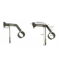 Best Secodir Support Barre à Rideaux Sans Perçage - Coffre Volet Roulant - Tringle diamètre 25-28 mm
