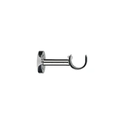 Best GoodHome Support court pour barre à rideau 28 mm Olympe gris
