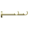 Best GoodHome Support double tringle à rideau à percer Elasa métal doré Ø19mm