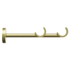Best GoodHome Support double tringle à rideau à percer Elasa métal doré Ø19mm