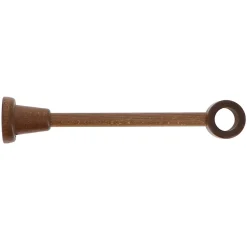 Sale Mobois Support œil double tringle à rideau bois de hêtre chêne foncé Ø28mm L.130-200mm
