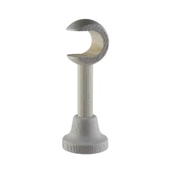 New GoodHome Support long pour barre à rideau 28 mm Chalki blanc
