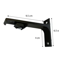 Discount Secodir Support Mural Laqué pour Rail - Équerre Acier L. 10 cm