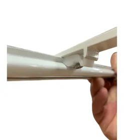 Discount Secodir Support Mural Laqué pour Rail - Équerre Acier L. 10 cm