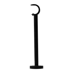 New GoodHome Support pour tringle en aluminium noir mat Araxos L.21.8 x l.4,6 cm