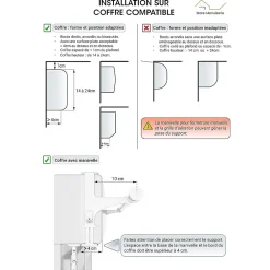 Best Maison Déco Support sans perçage, Tringle à  rideau, Coffre de Volet Roulant, Noir, Extensible 14 à  24 cm, D.20 à  28 mm