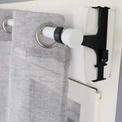 Best Maison Déco Support sans perçage, Tringle à  rideau, Coffre de Volet Roulant, Noir, Extensible 14 à  24 cm, D.20 à  28 mm