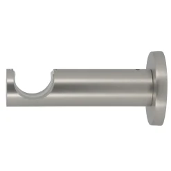 Mobois Support tige ouvert tringle à rideau métal gris chromé Ø20/28mm L.95mm* Tringle À Rideau À Composer