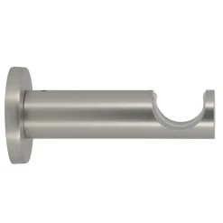 Mobois Support tige ouvert tringle à rideau métal gris chromé Ø20/28mm L.95mm* Tringle À Rideau À Composer