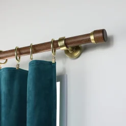 Mobois Support tige ouvert tringle à rideau Easy fix métal doré mat Ø20/28mm L.60mm* Tringle À Rideau À Composer