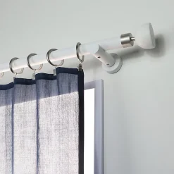 Online Mobois Support tige ouvert tringle à rideau bois de hêtre blanc mat Ø28mm L.80mm