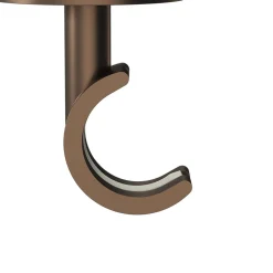 Best GoodHome Support tringle à rideau extra court à percer Kozani métal marron Ø19mm