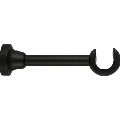 Online GoodHome Support tringle à rideau long à percer Lamia bois de hêtre noir Ø28mm