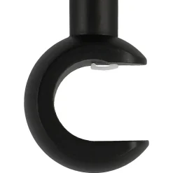 Online GoodHome Support tringle à rideau long à percer Lamia bois de hêtre noir Ø28mm