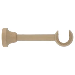 New GoodHome Support tringle à rideau long à percer Symi bois de frêne beige Ø28mm