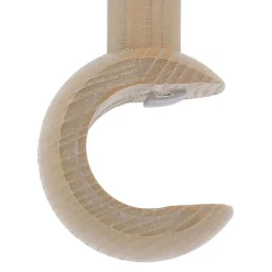 New GoodHome Support tringle à rideau long à percer Symi bois de frêne beige Ø28mm