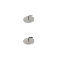 Supports ronds pour barre de vitrage Nisis GoodHome x2 Nickel* Barre De Rideau Pour Vitrage