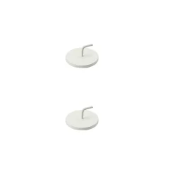 Supports ronds pour barre de vitrage Nisis GoodHome x 2 Blanc mat* Barre De Rideau Pour Vitrage