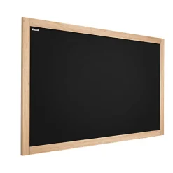 Discount ALLboards Tableau à Craie Noir avec Cadre en Bois Naturel Laqué 70x50cm