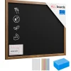 Outlet ALLboards Tableau à Craie Noir avec Cadre en Bois Laqué 100x80cm