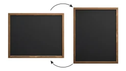 Outlet ALLboards Tableau à Craie Noir avec Cadre en Bois Laqué 100x80cm