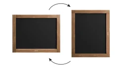 Clearance ALLboards Tableau à Craie Noir avec Cadre en Bois Laqué 50x40cm