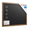 ALLboards Tableau à Craie Noir Magnétique avec Cadre en Bois Laqué 100x80cm, Tableau pour Ecrire* Pêle-Mêle Et Pense Bête