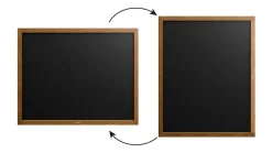 ALLboards Tableau à Craie Noir Magnétique avec Cadre en Bois Laqué 100x80cm, Tableau pour Ecrire* Pêle-Mêle Et Pense Bête
