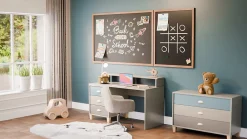 ALLboards Tableau à Craie Noir Magnétique avec Cadre en Bois Laqué 100x80cm, Tableau pour Ecrire* Pêle-Mêle Et Pense Bête