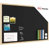 Outlet ALLboards Tableau à Craie Noir Magnétique avec Cadre en Bois 90x60cm