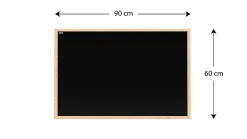 Outlet ALLboards Tableau à Craie Noir Magnétique avec Cadre en Bois 90x60cm