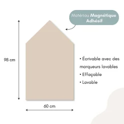 Sale Decochic Tableau adhésif magnétique maison écru 60x98cm