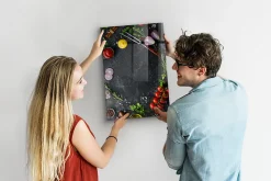 Clearance Wallfluent Tableau Aimanté Tulup 40x60 cm Ingrédients pour pizza D'organisation Mural