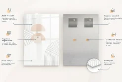 Best Wallfluent Tableau Aimanté Tulup 90x60 cm Couleur crème D'organisation Mural