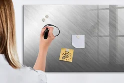 Wallfluent Tableau Aimanté 120x60 cm Mur en métal Marqueur noir En Verre Pour Cuisine* Pêle-Mêle Et Pense Bête