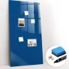 Best Wallfluent Tableau Aimanté 60x120 cm Couleur bleue Marqueur blanc En Verre Pour Cuisine