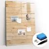 Wallfluent Tableau Aimanté 70x100 cm Tableaux lumineux Marqueur noir En Verre Pour Cuisine* Pêle-Mêle Et Pense Bête