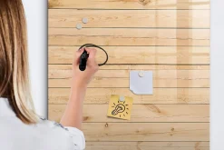 Wallfluent Tableau Aimanté 70x100 cm Tableaux lumineux Marqueur noir En Verre Pour Cuisine* Pêle-Mêle Et Pense Bête